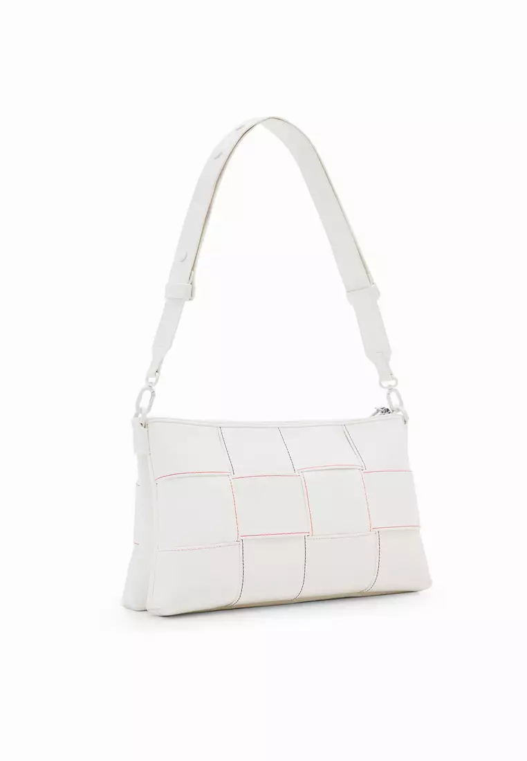 Desigual Woman M woven stitching crossbody bag.