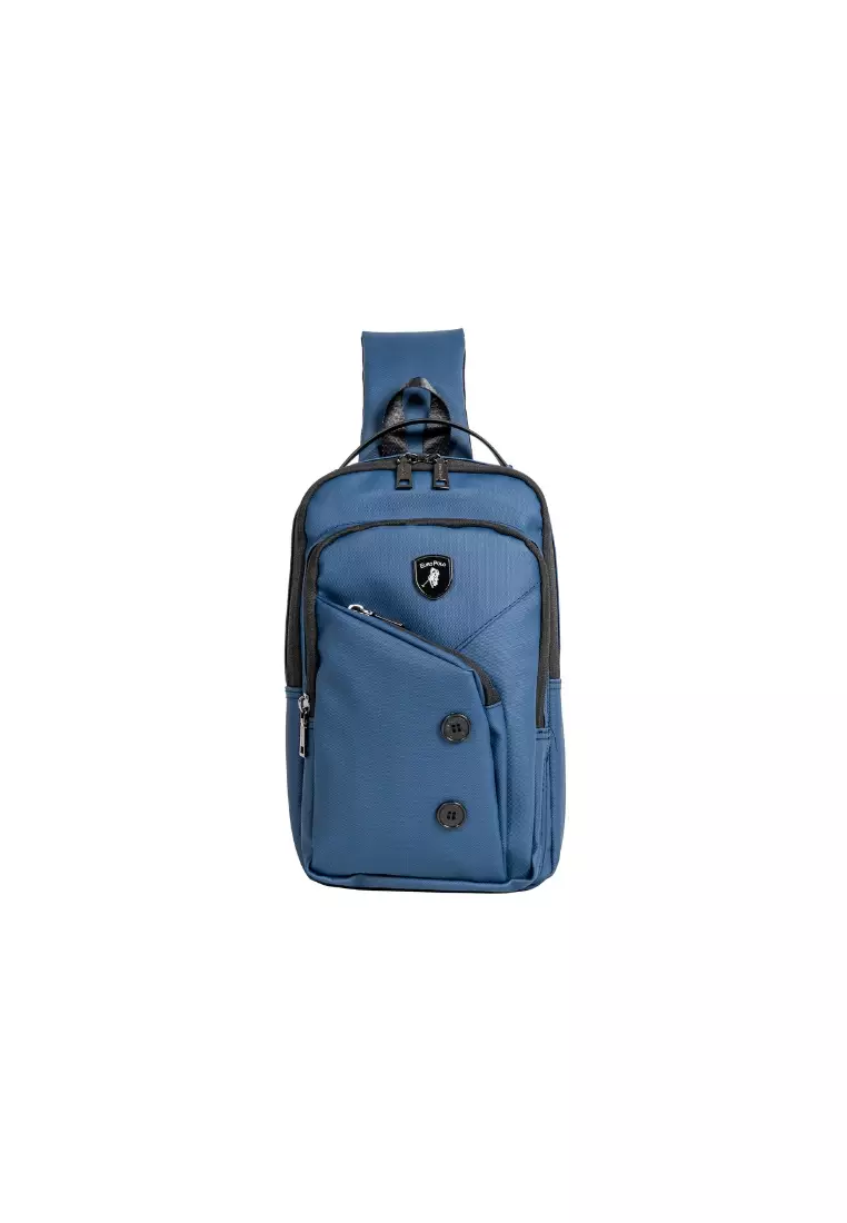 Travel Nylon Crossbody Sling Bag with Unique Button Design EBK 50102