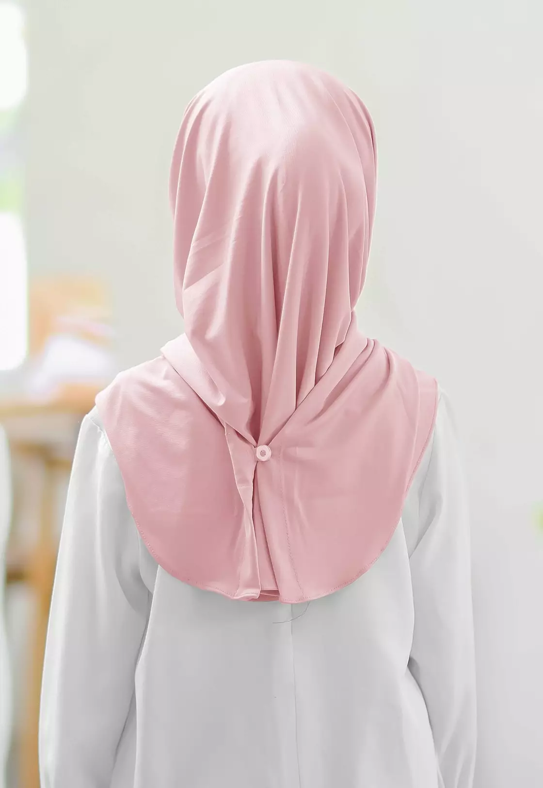 Cotton Bee - Cyra Bergo Kancing | Hijab Instan Anak - Princess Pink - S