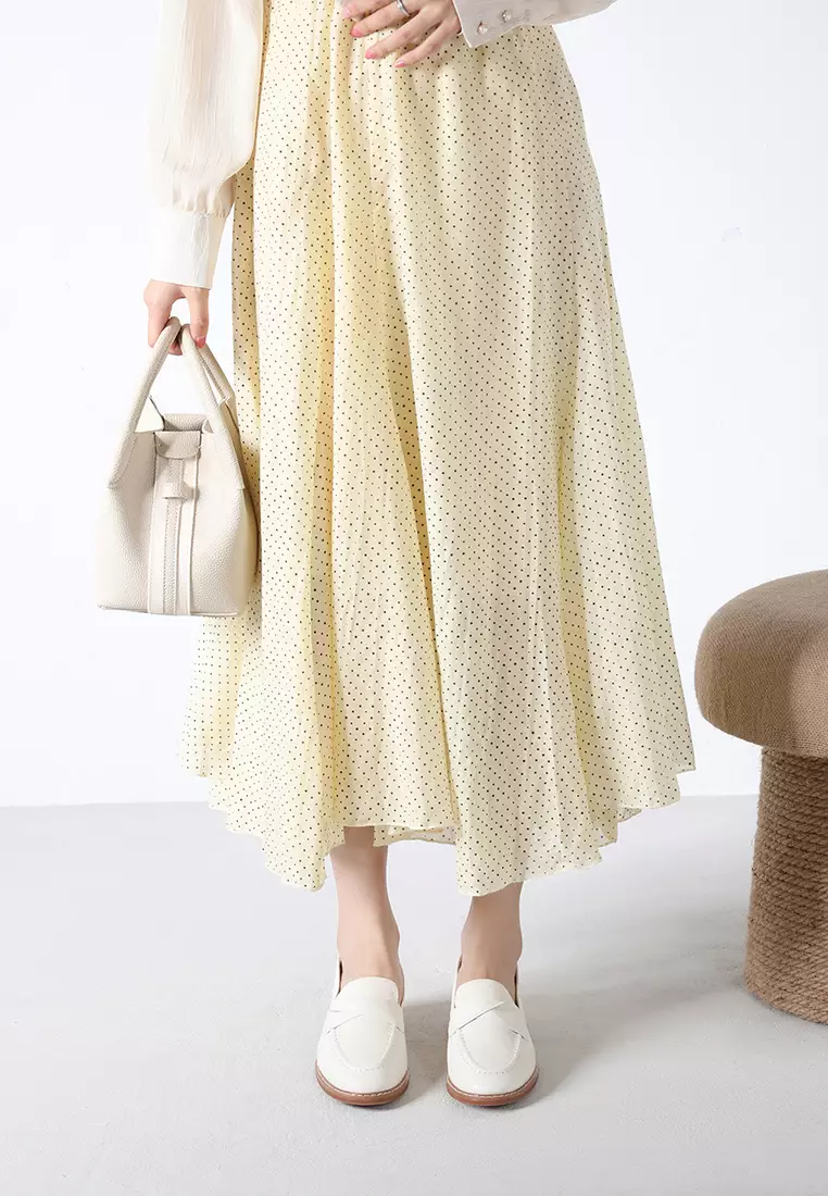 Pleated Strap Leather Loafers TH138-1