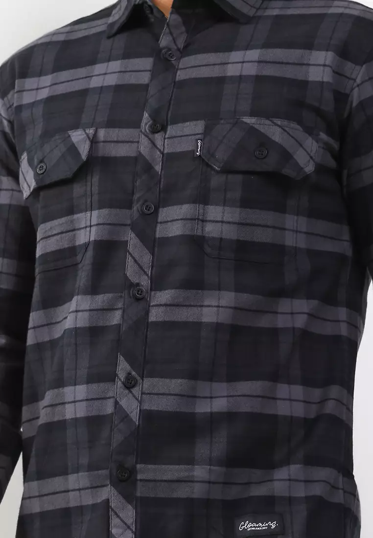 Kemeja Flanel Panjang X-Medoffers Unisex