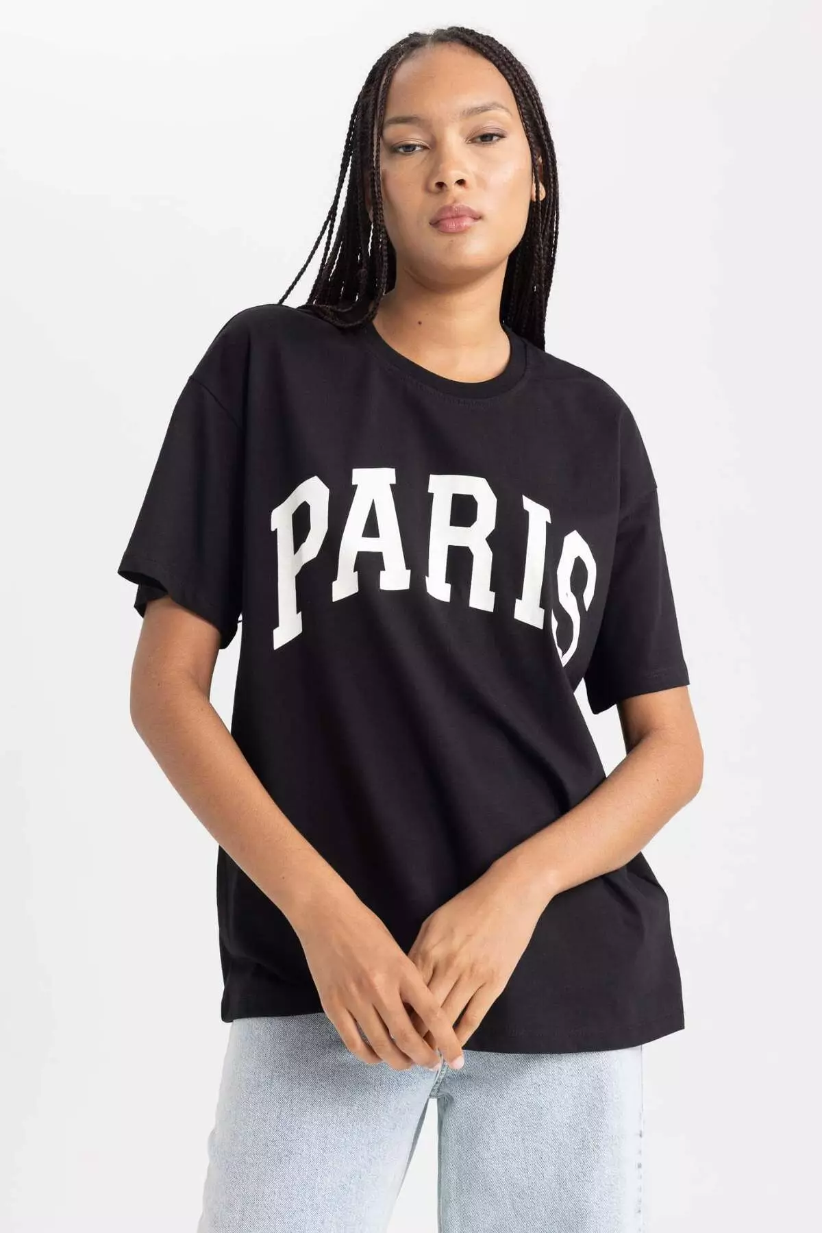 Oversize Wide Fit Crew Neck Short Sleeve T-Shirt B0661Axns