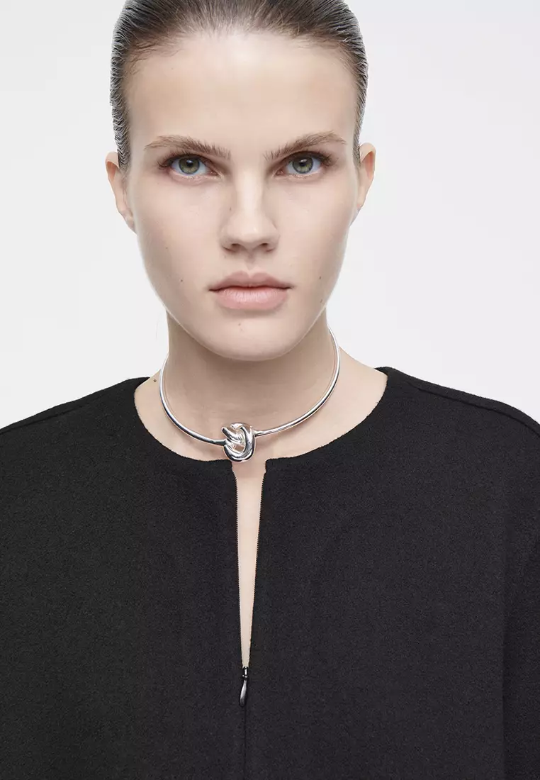 A-Line Boiled-Wool Mini Dress