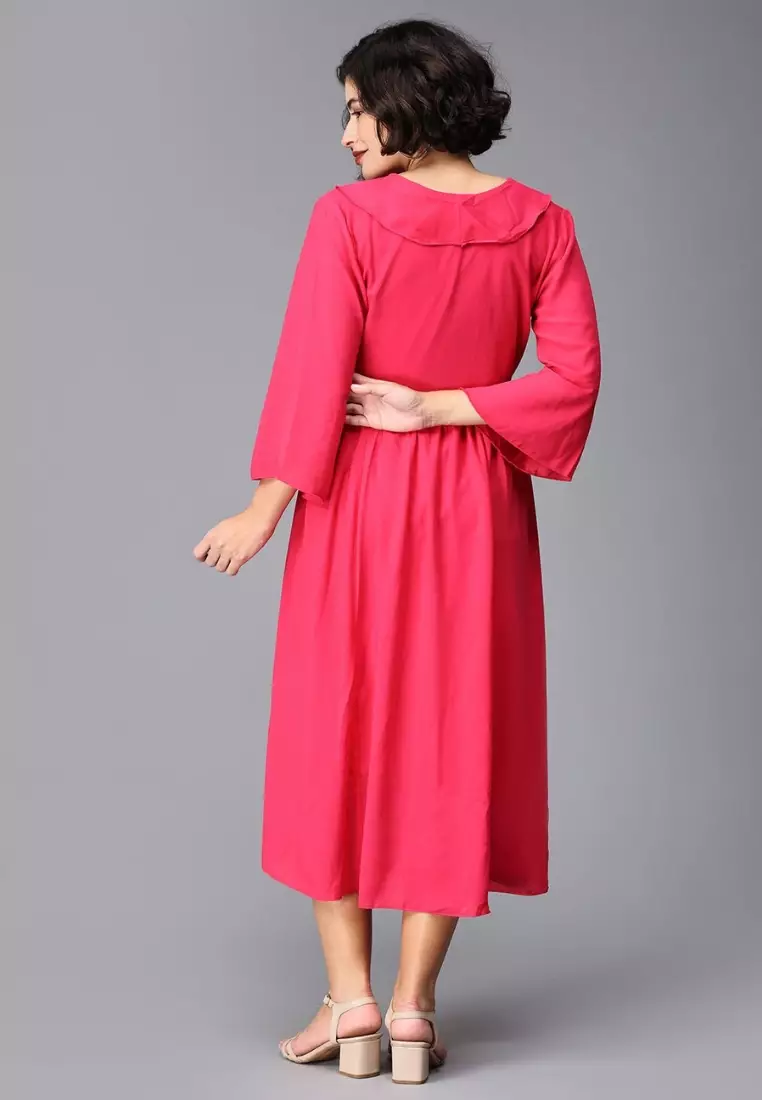 Flashback Fuchsia Maternity Dress