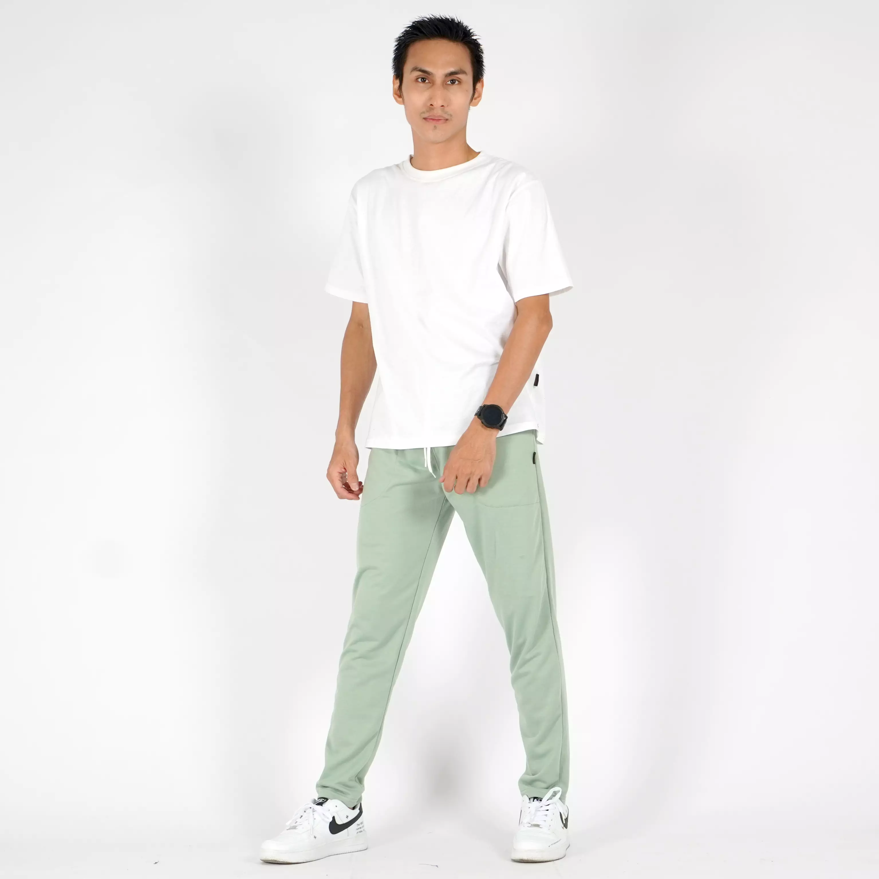 MICHAEL Celana Training Pria Celana Slim Fit Pria Celana Olahraga - MINT