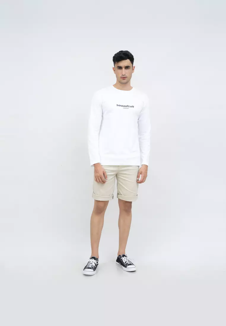 Kaos cotton combed lengan panjang pria unisex houseofcuff Crunk