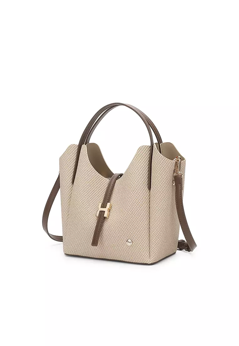 Women's Top Handle Bag / Sling Bag / Crossbody Bag / Shoulder Bag (Tas Tangan Wanita / Tas Selempang Wanita / Tas Bahu Wanita) - Cokelat