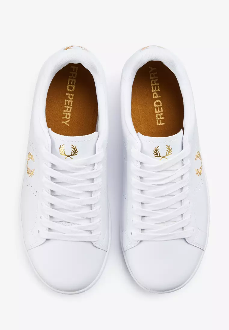 Fred Perry B6312W B721 LEATHER SHOES (WHITE)