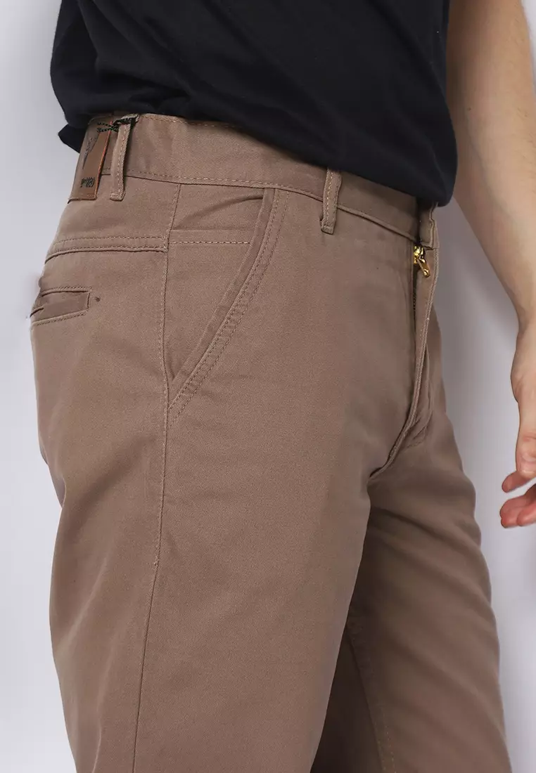 Twill Celana Panjang Pria Slim Fit Charming Mocca 122506