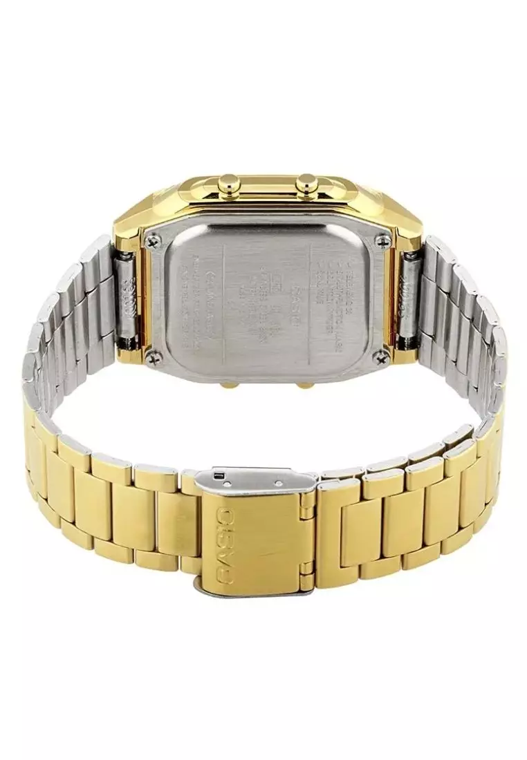 Men's Data bank DB-360G-9A Gold tone Digital Watch