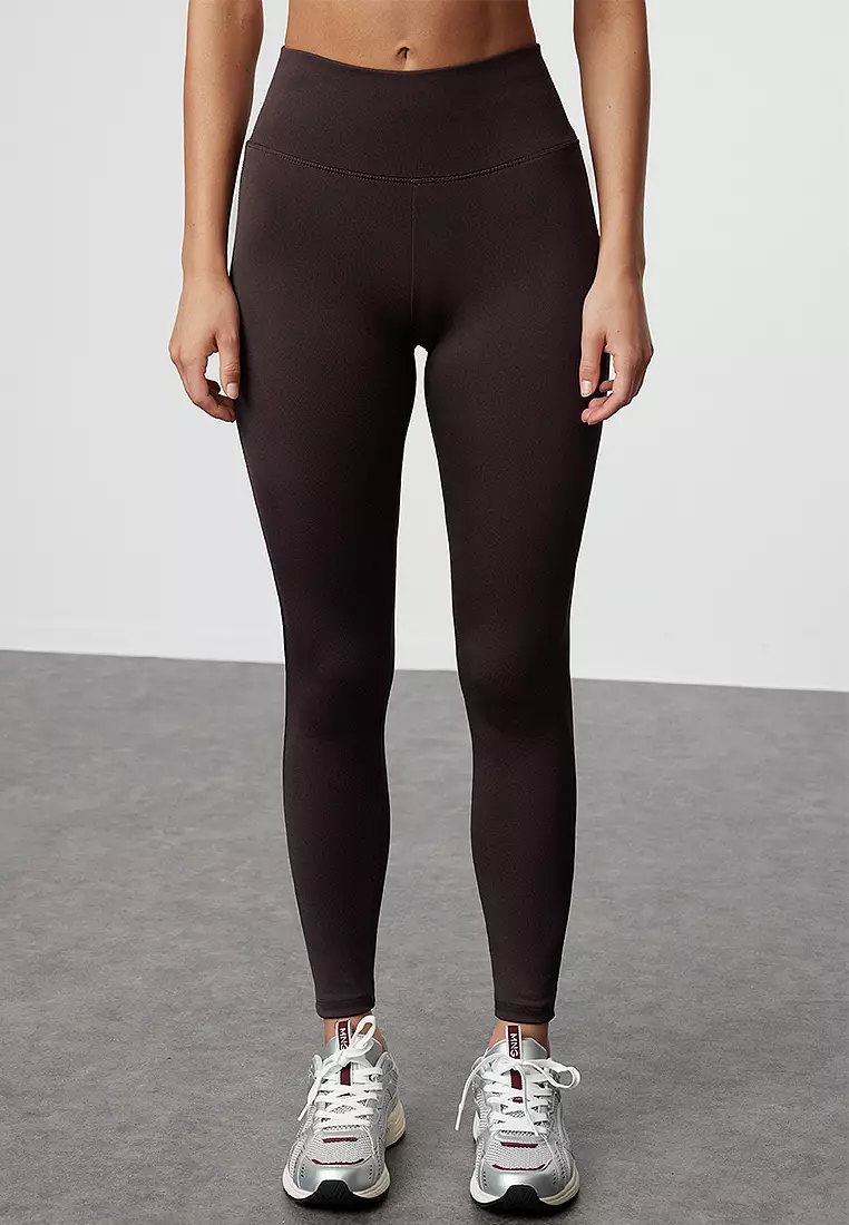 Wide Waist Elastic Extra Compression Full Length Sports Leggings