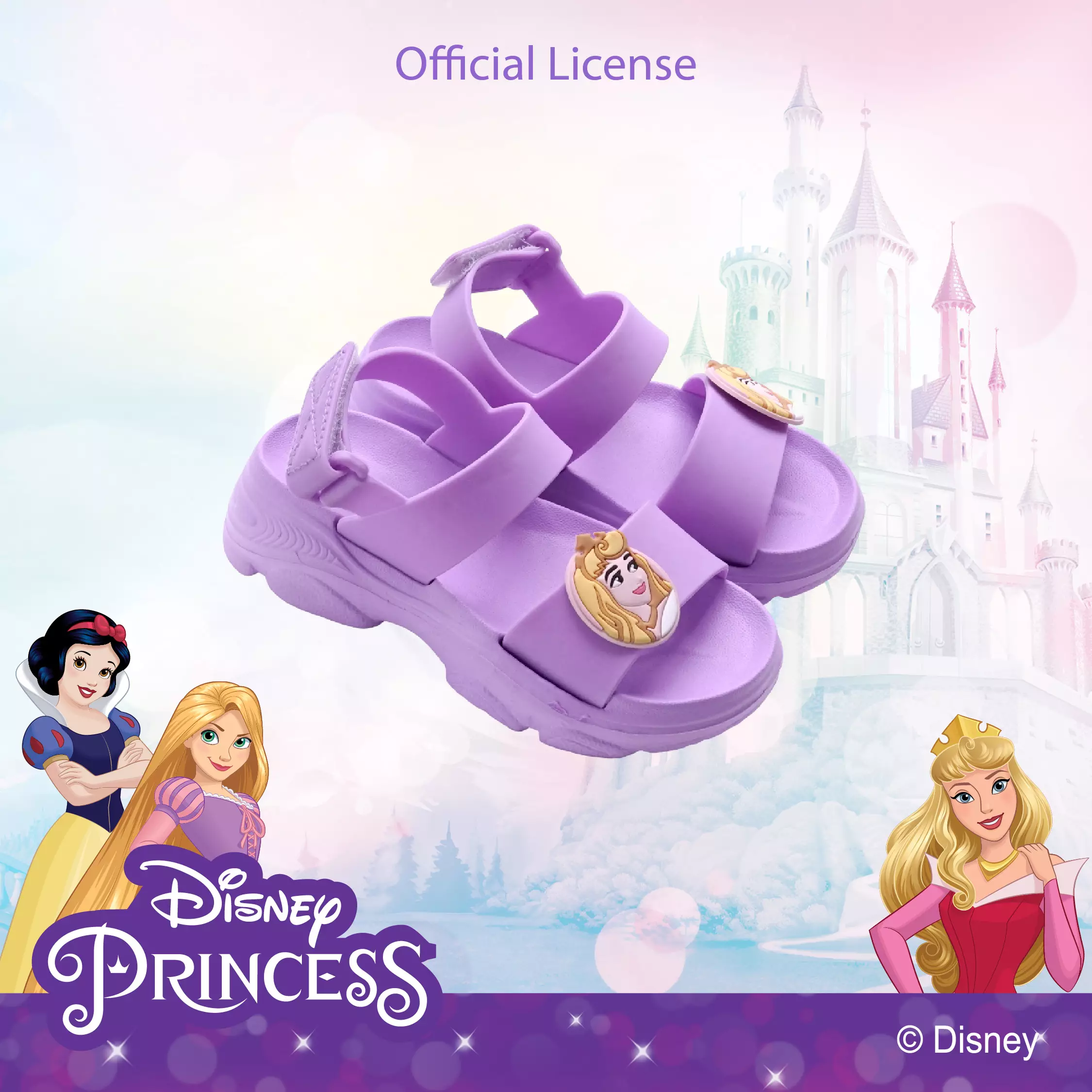 PRINCESS - SANDAL WANITA ANAK KIDS full karet CH830124WK - UNGU ANGGUR