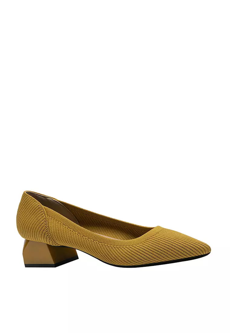 Discount on Twenty Eight Shoes  shoes - SKU: 4cm Pointed Flyknit Block Heels Shoes Tj1508