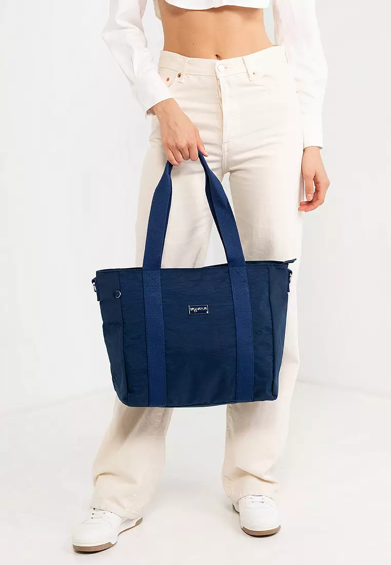 Metallic Series Crinkle Nylon Convertible Shoulder Bag