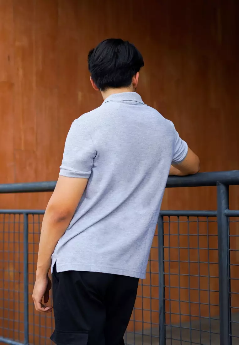 Kale Park Misty Grey / Kaos Polo Pria Lengan Pendek Kerah / Polo Shirt Slim Fit