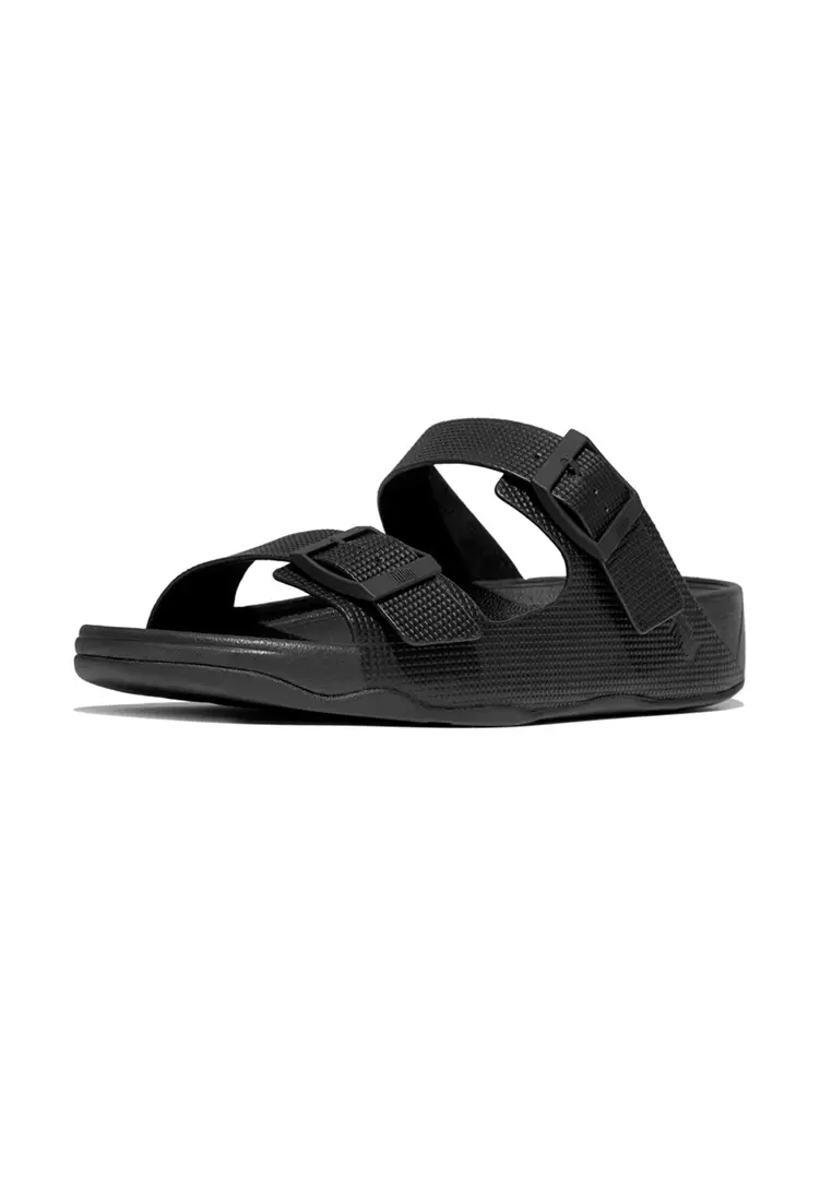 Gogh Moc Mens Buckle Embossed Leather Slides