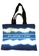 EGLANTINE white and blue EGLANTINE® X 2D4O® - "Staycation Bag" Wrinkle Free Canvas Tote Bag FCDA0AC68B9539GS_3