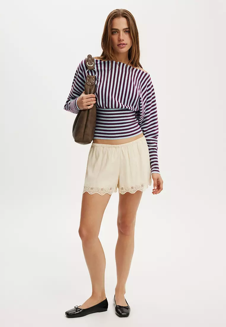 Everfine Batwing Sleeves Knit Top