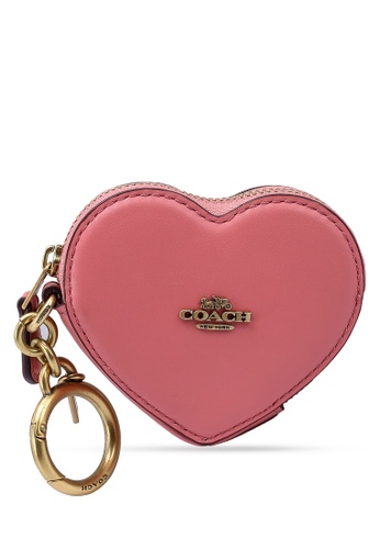 Buy Coach Coach Heart Leather Pouch Bag Charm Online Zalora Malaysia