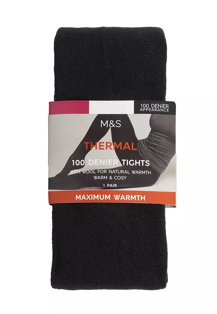 MARKS & SPENCER M&S 100 Denier Thermal Tights - T60/2185 2024, Buy MARKS &  SPENCER Online