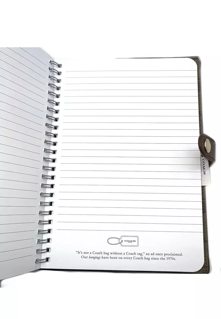 Notebook In Signature Canvas - Dark Brown