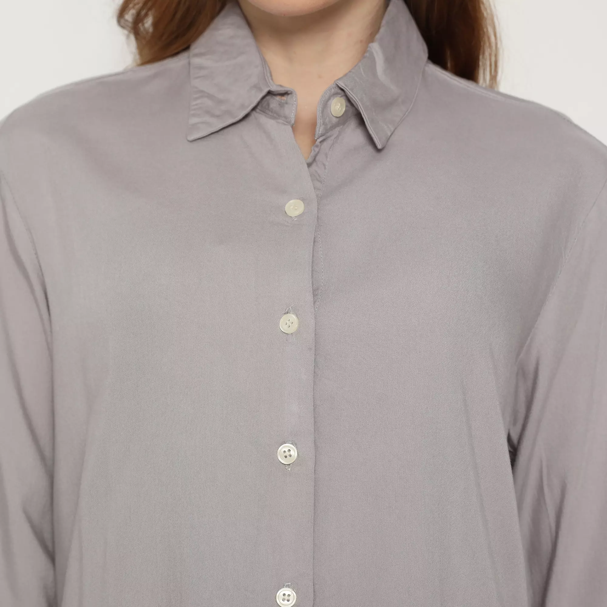 Platini Baju Kemeja Polos Basic Wanita Panjang Katun Rayon 62000.91