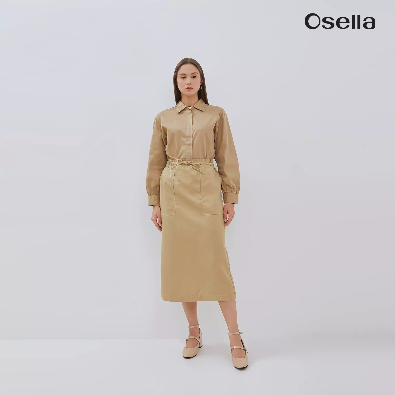 Osella Alura Straight Maxi Skirt 218Q660238 | Rok Wanita