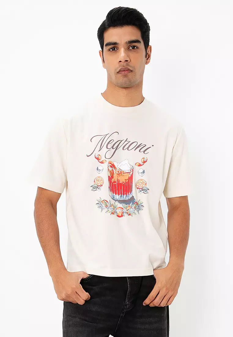 Cropped Fit Graphic T-Shirt