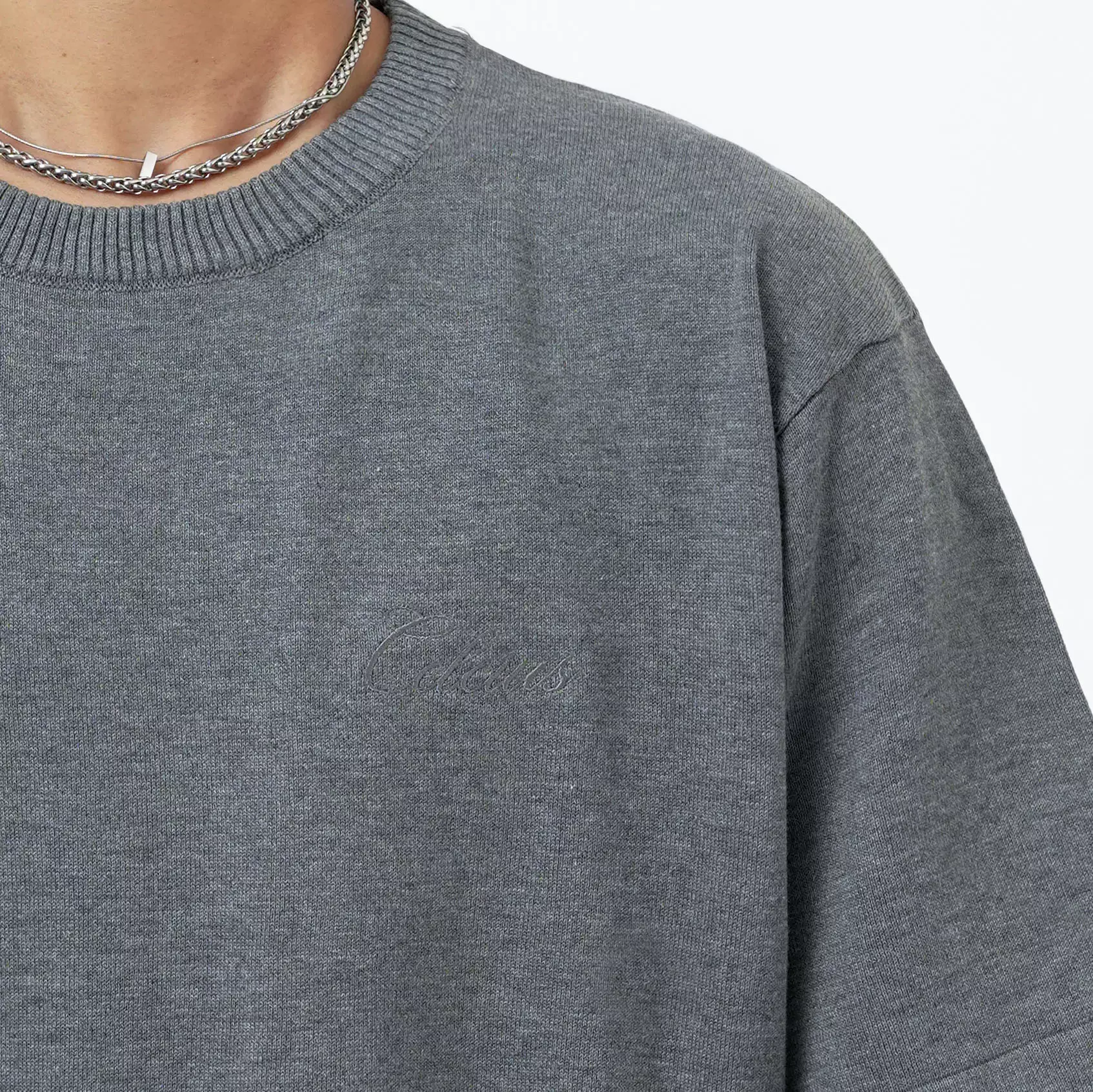 CELCIUS Flat Knit T-Shirt I31000374C Dark Grey