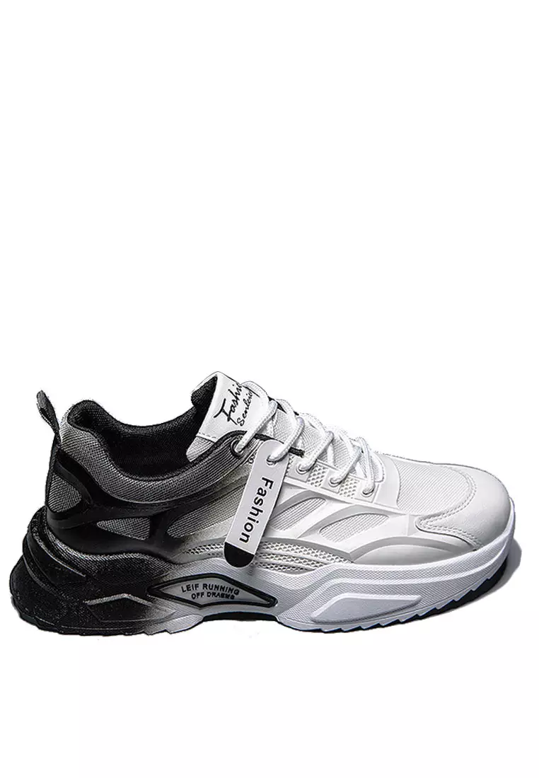 Rubber shoes black and white top