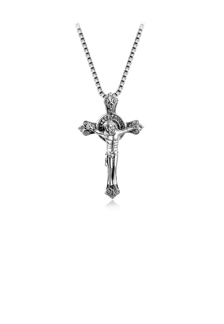 Buy Glamorousky 925 Sterling Silver Fashion Classic Jesus Cross