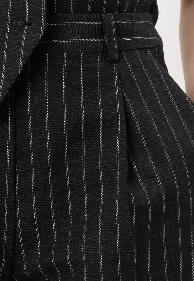Pinstripe Tailored Shorts