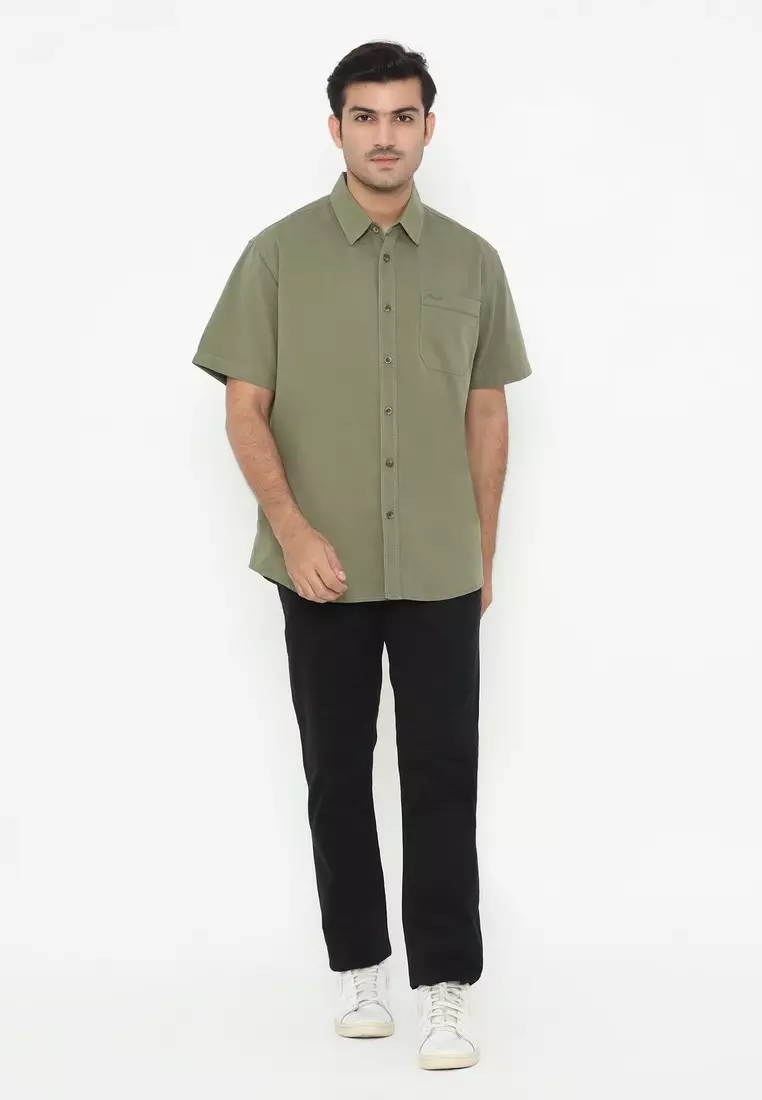 POLICE Kemeja Polos Cotton Regular Fit Pria