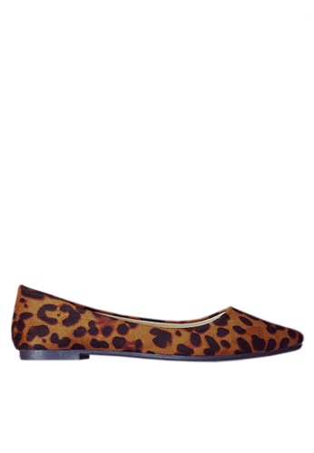 Twenty Eight Shoes brown Comfort Leopard-Print Ballerinas VL1812 A5DF7SHF08F6EEGS_1