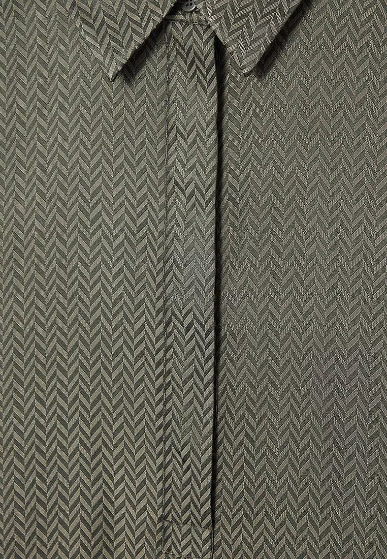 Herringbone Maxi Shirt Dress