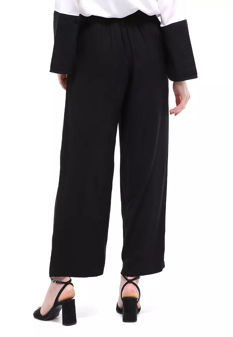 Sasha Loose Pants Celana Panjang Bawahan Wanita Premium Quality - Black