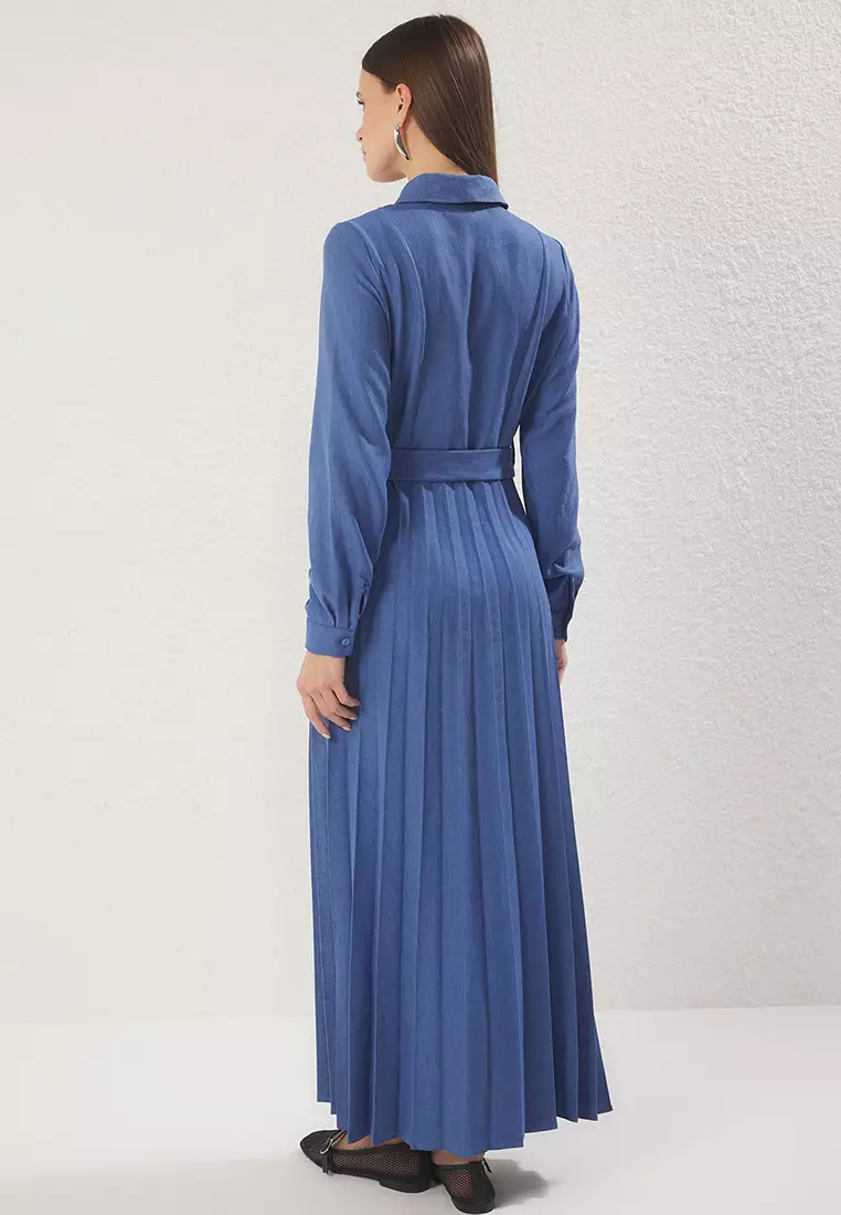 strapless open back dress Pleated crinkled-satin maxi dress by Vince for SALE