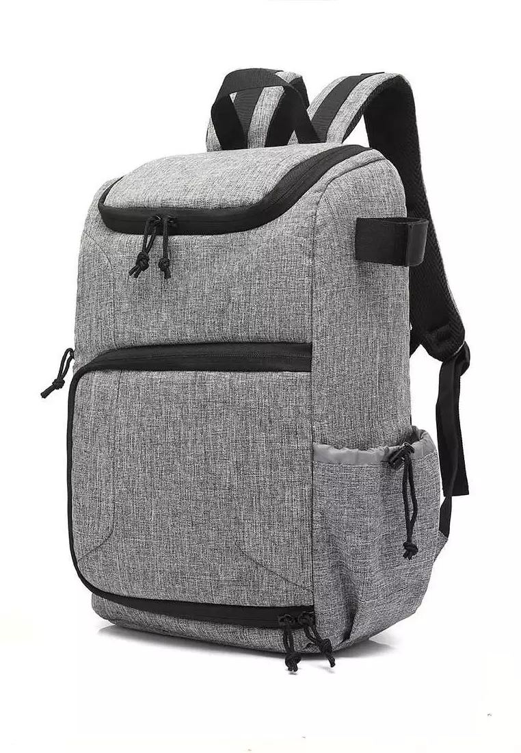 Ronney Tas Kamera DSLR Multifungsi Unisex Camera Backpack Waterproof Material PU Polyester ORIGINAL - Gray