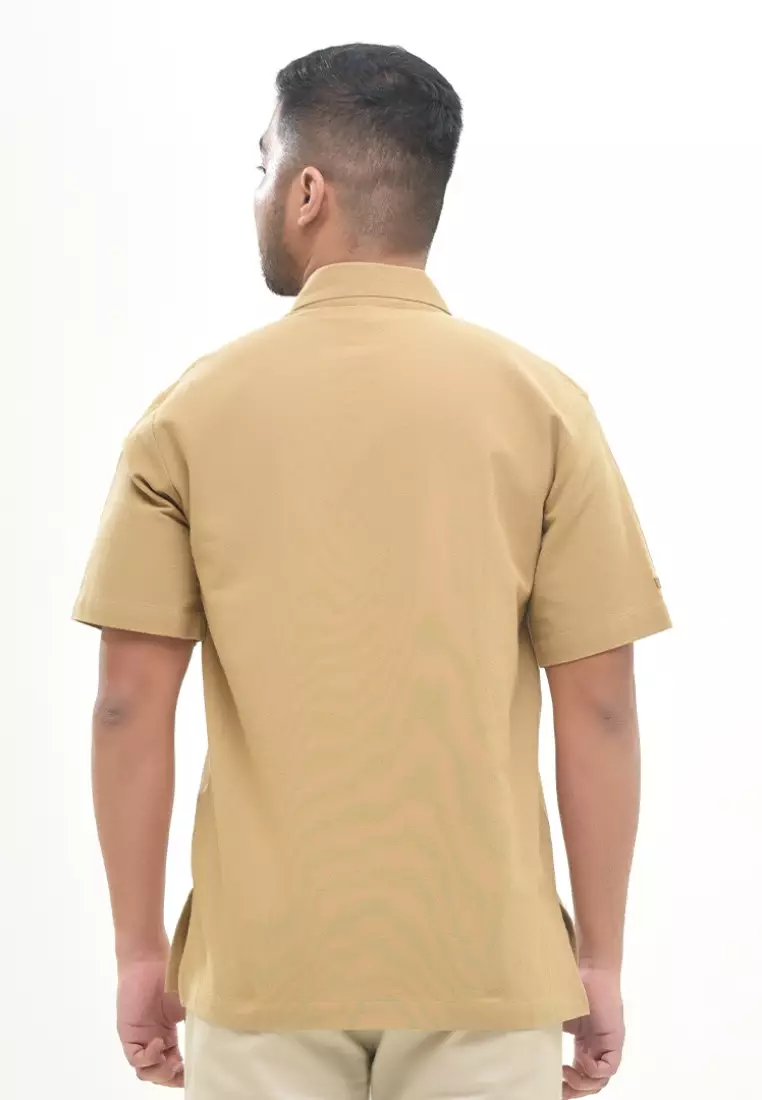 Rabbani - Kemeja Koko Lengan Pendek Kemko Qossam Exclusive - Brown