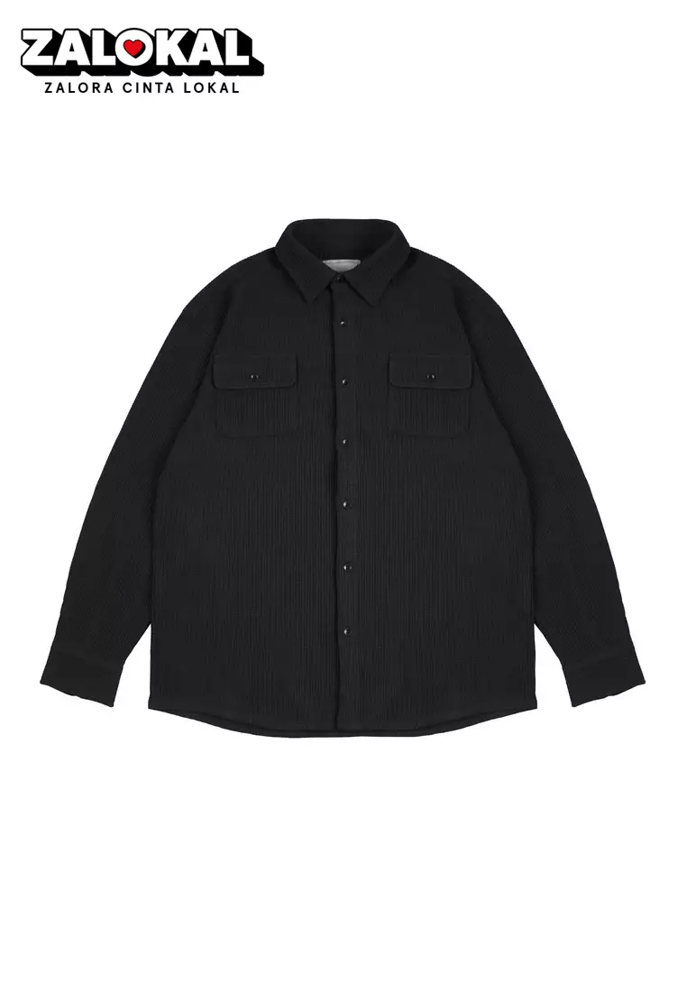 Greenlight Men's T-Shirt Plain Long Sleeve Waffle Cotton Poly C090423