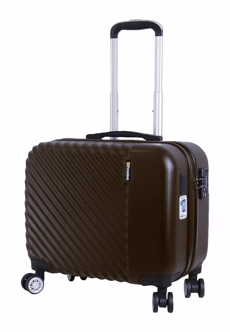 President Cabin Bag Trolley C015 - 18 inch Brown