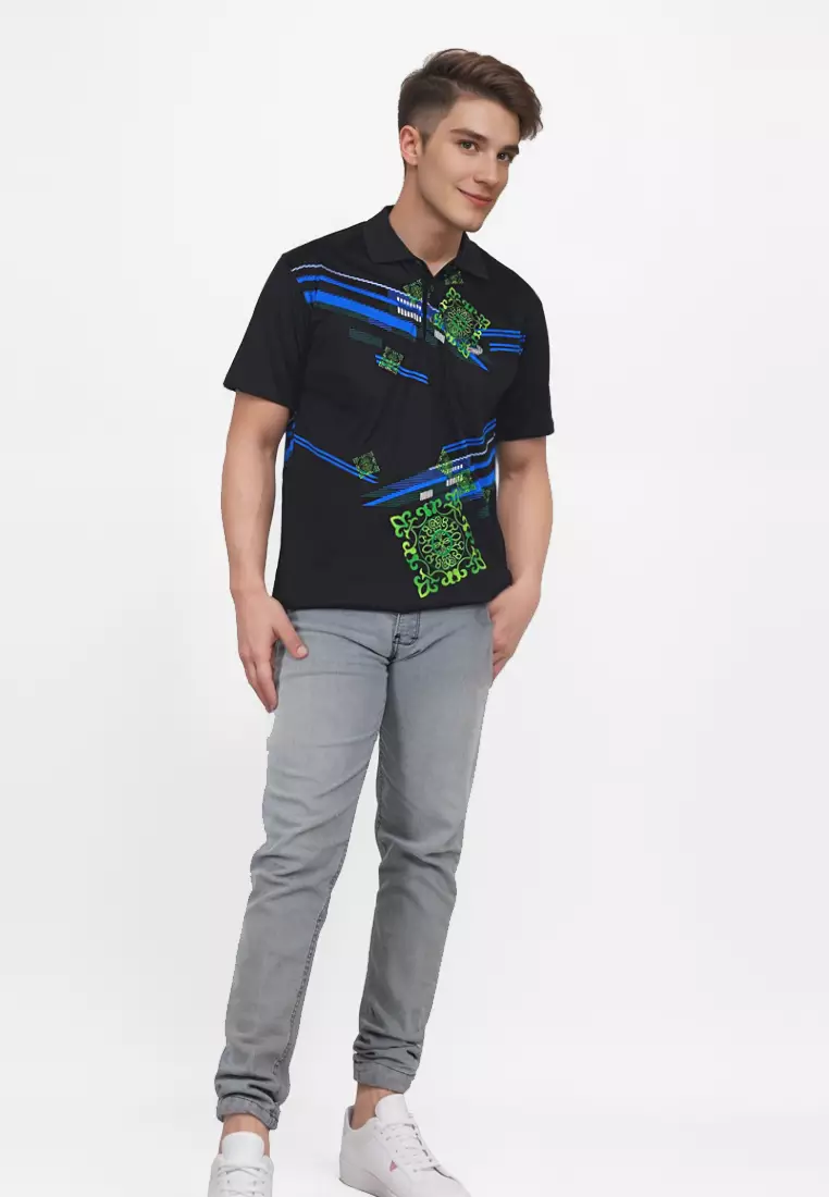 Crocodile DIAMOND 1857 Black - Kaos Kerah Pria Men Polo Original Relax fit