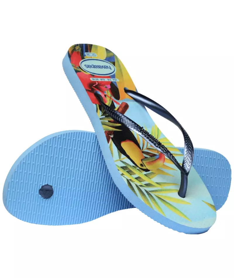 Havaianas 0546 Slim Tropical Blue/Blue - Sandal Wanita
