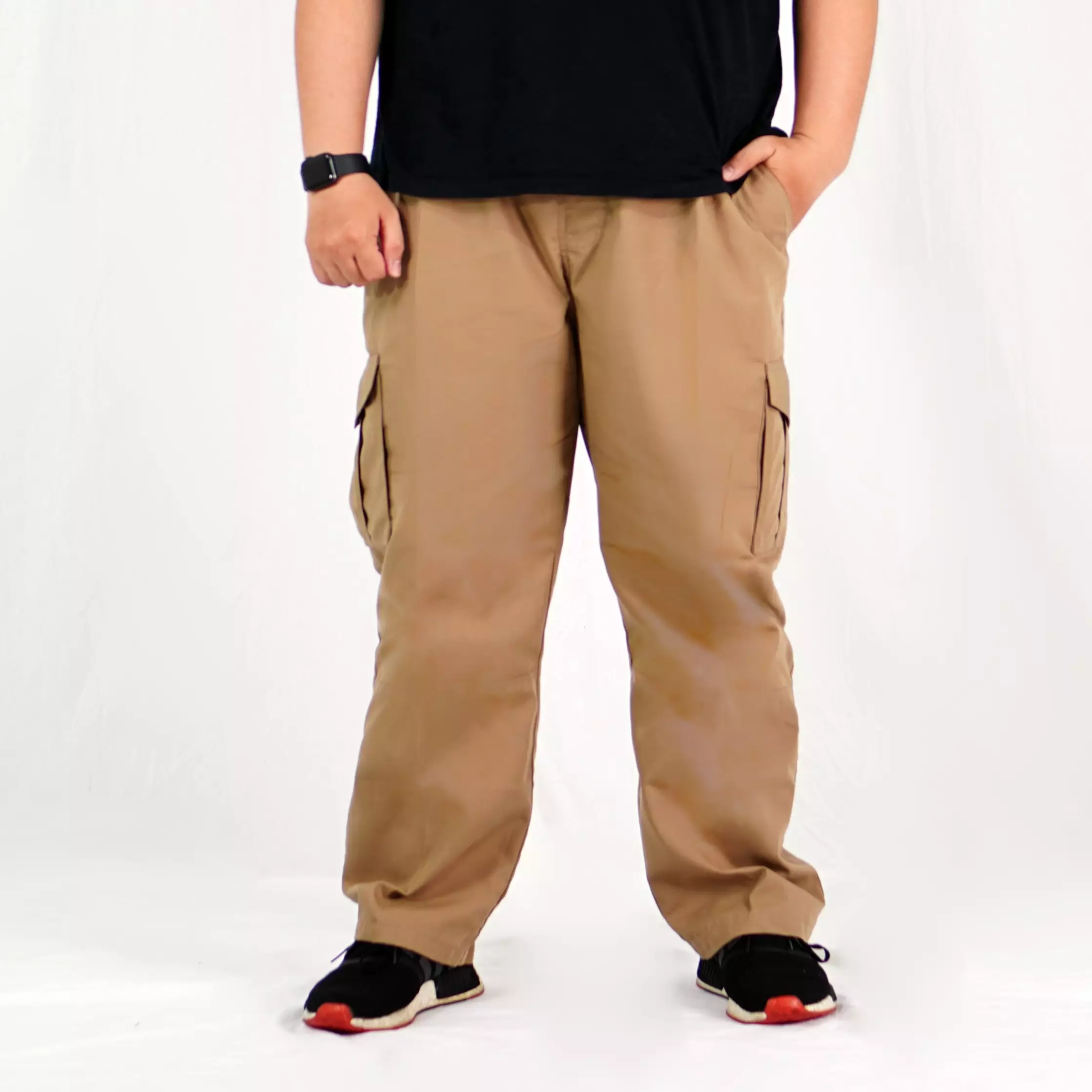  DENNY BIG Celana Cargo Earth Tone BIG SIZE Cargo Pants OVERSIZE - KREM
