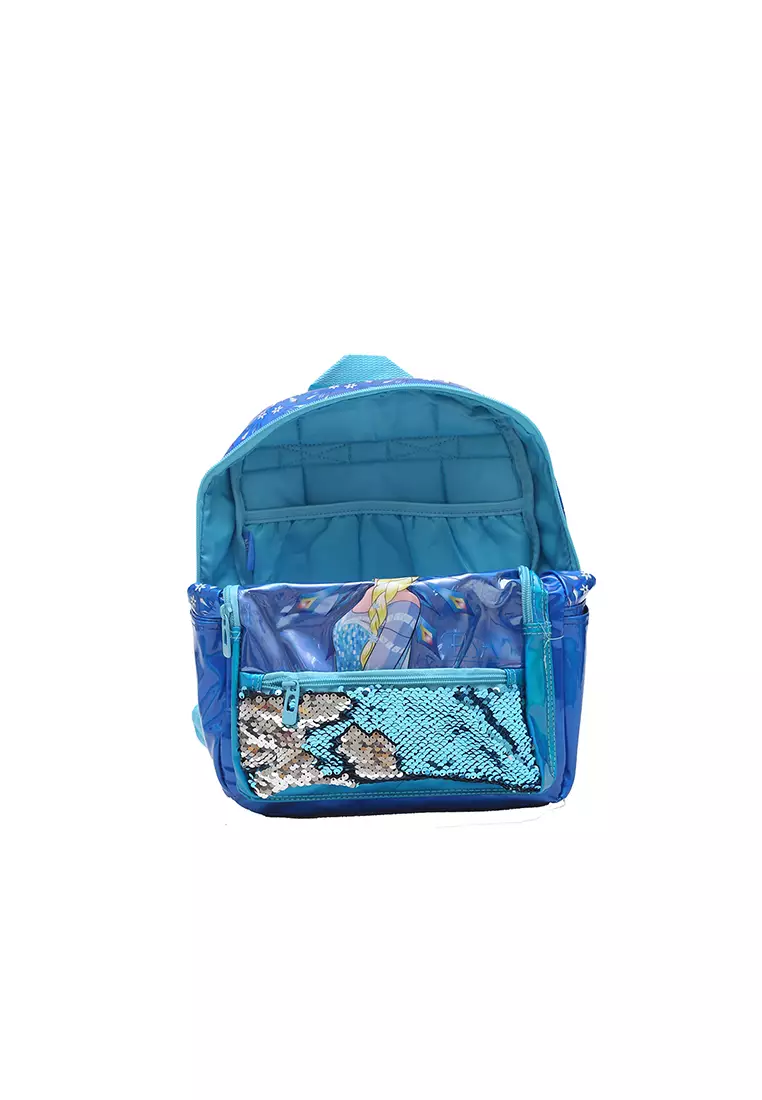 Disney Frozen Elsa Tas Ransel Besar Sequin Biru