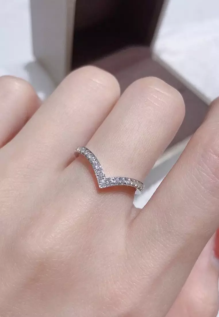 Cincin Wanita Adjustable Lamaran Persegi Aksesoris Elegan Cantik Jewelry