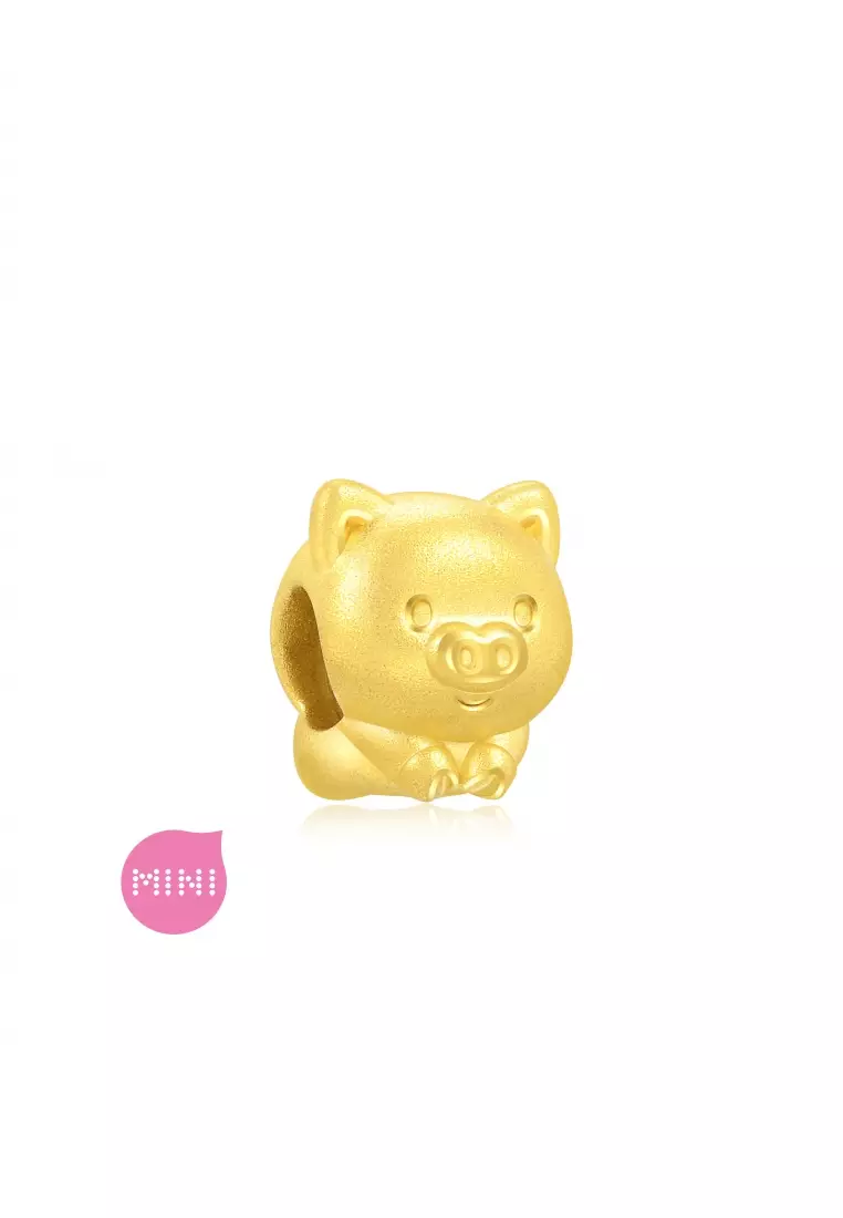 Charme 999 24K Gold Chinese Zodiac Pig Charm 93702C (Bracelet not included)