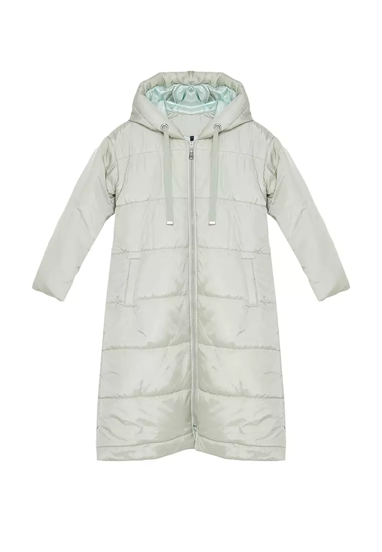 Mint Hooded Water Repellent Puffer Jacket TWOAW24MO00136