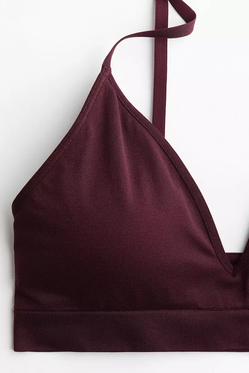 Seamless padded soft bra