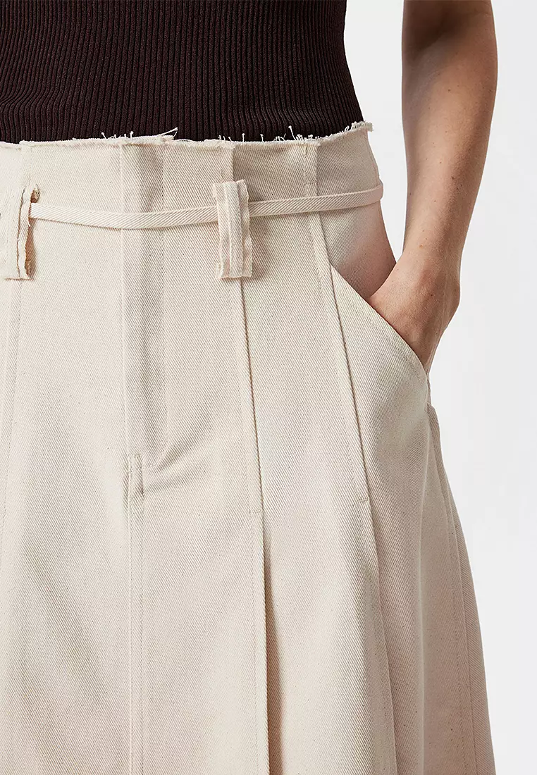 Pleated Midi Skirt